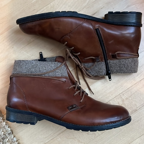 Brown leather Remonte ankle boot EU41 - Picture 3 of 12